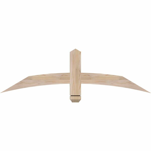 Ekena Millwork Bellingham Smooth Timber Gable Bracket, Douglas Fir, 48"W x 14"H x 1 1/2"D x 3 1/2"F, 7/12 Pitch GBW048X14X0204BEL00SDF - main